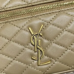Saint Laurent YSL Women Gaby Vanity Bag In Lambskin-Beige