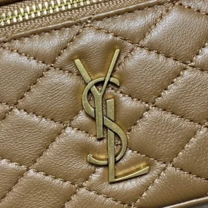 Saint Laurent YSL Women Gaby Vanity Bag In Lambskin-Brown