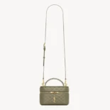Saint Laurent YSL Women Gaby Vanity Bag In Lambskin-Green