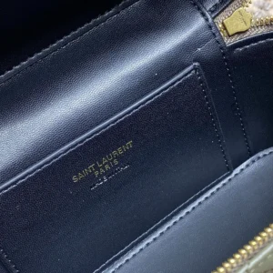 Saint Laurent YSL Women Gaby Vanity Bag In Lambskin-Green