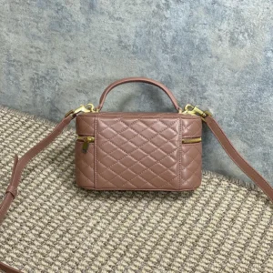 Saint Laurent YSL Women Gaby Vanity Bag In Lambskin-Pink