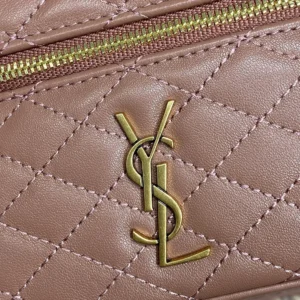 Saint Laurent YSL Women Gaby Vanity Bag In Lambskin-Pink