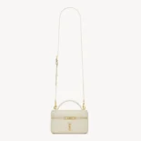 Saint Laurent YSL Women Gaby Vanity Bag In Lambskin-White