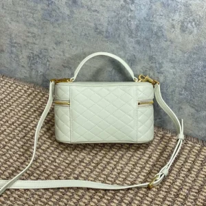 Saint Laurent YSL Women Gaby Vanity Bag In Lambskin-White