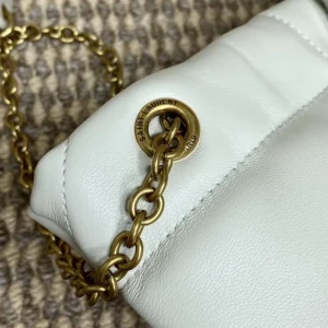 Saint Laurent YSL Women Jamie Large Pochon In Lambskin-White 828350A