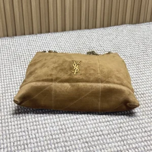 Saint Laurent YSL Women Jamie Large Pochon In Suede-Brown 8283501U