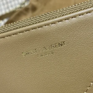 Saint Laurent YSL Women Jamie Large Pochon In Suede-Brown 8283501U