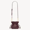 Saint Laurent YSL Women Jamie Mini Shoulder Pouch In Lambskin-Maroon