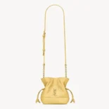 Saint Laurent YSL Women Jamie Mini Shoulder Pouch In Lambskin-Yellow