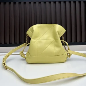 Saint Laurent YSL Women Jamie Mini Shoulder Pouch In Lambskin-Yellow