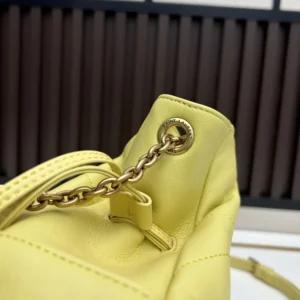 Saint Laurent YSL Women Jamie Mini Shoulder Pouch In Lambskin-Yellow