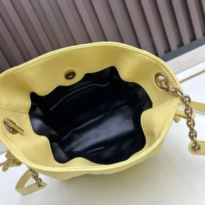 Saint Laurent YSL Women Jamie Mini Shoulder Pouch In Lambskin-Yellow