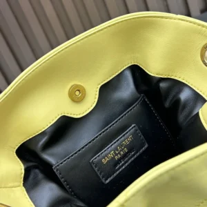 Saint Laurent YSL Women Jamie Mini Shoulder Pouch In Lambskin-Yellow
