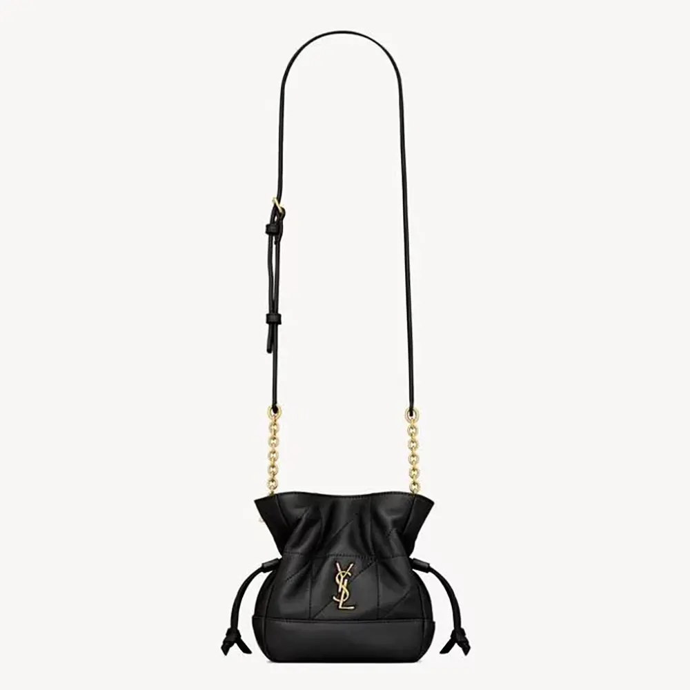 Saint Laurent YSL Women Jamie Mini Shoulder Pouch in Lambskin-Black 859174AAB321000