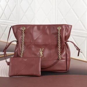 Saint Laurent YSL Women Jamie Shopping In Lambskin-Red 809824A