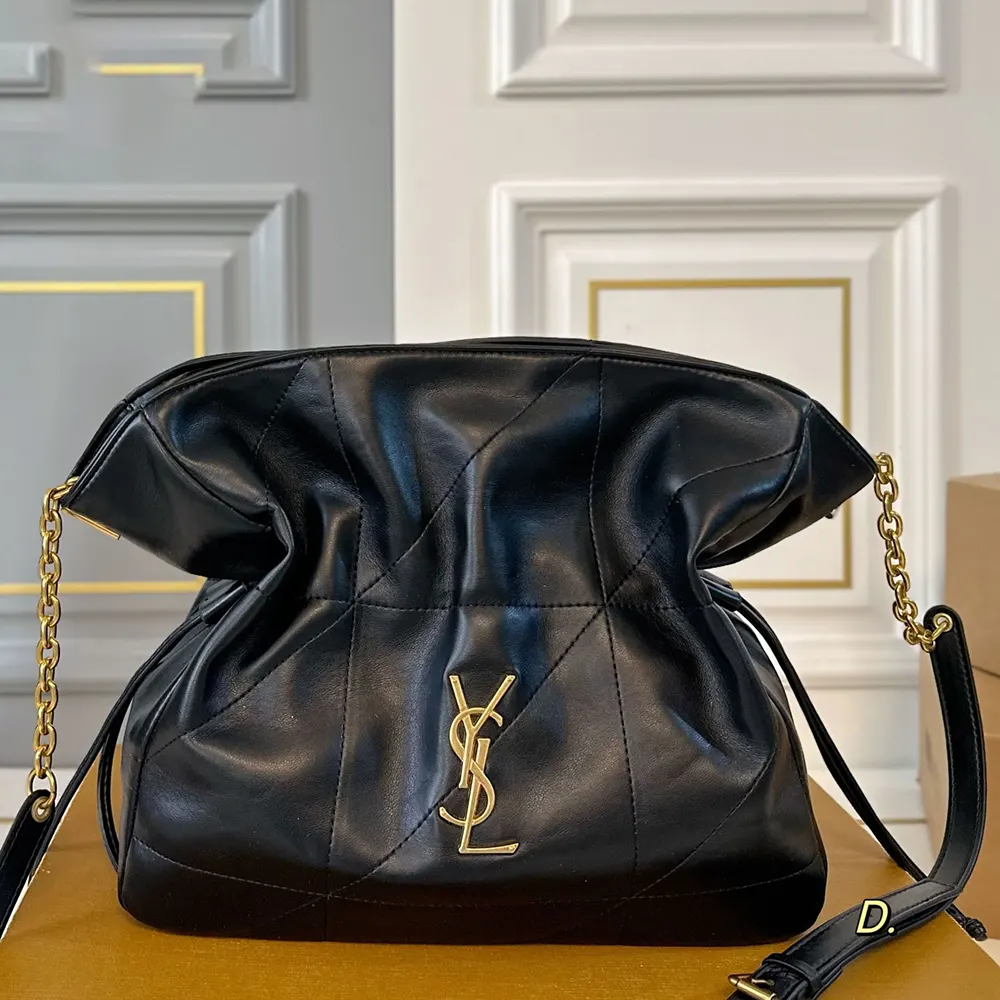 Saint Laurent YSL Women Jamie Shopping Small in Lambskin-Black 833948AAB321000