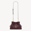 Saint Laurent YSL Women Jamie Shoulder Pouch In Lambskin-Maroon