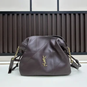 Saint Laurent YSL Women Jamie Shoulder Pouch In Lambskin-Maroon