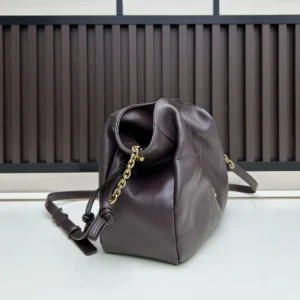 Saint Laurent YSL Women Jamie Shoulder Pouch In Lambskin-Maroon