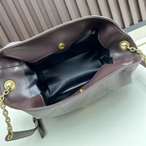 Saint Laurent YSL Women Jamie Shoulder Pouch In Lambskin-Maroon