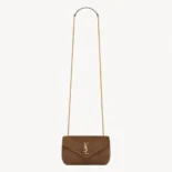 Saint Laurent YSL Women Loulou Mini In Suede-Brown 8606281U