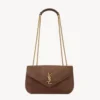 Saint Laurent YSL Women Loulou Small In Matelassé Suede-Brown 801437AA 9 Saint Laurent YSL Women Loulou Small In Matelassé Suede-Brown 801437AA