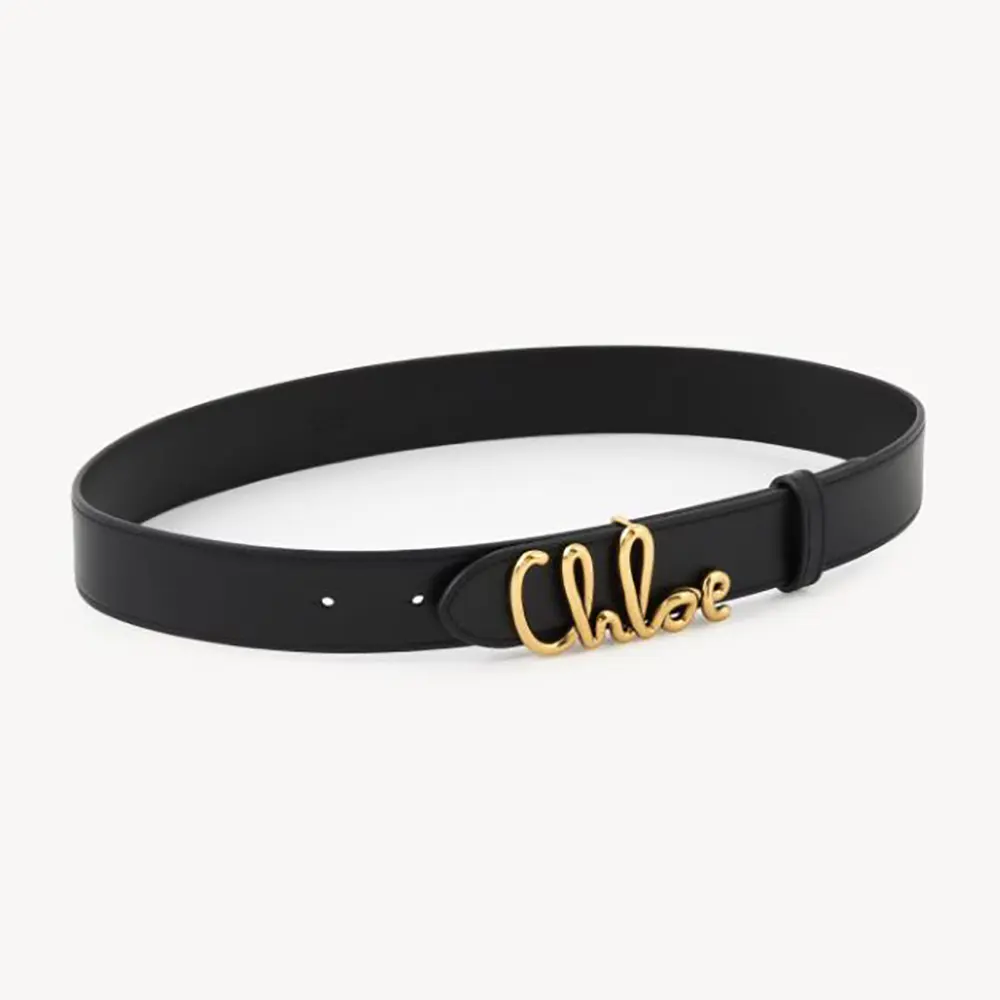 Chloe Women The Iconic Belt in Calfskin-Black CH26SBB15PR4001