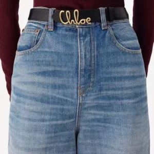 Chloe Women The Iconic Belt in Calfskin-Black CH26SBB15PR4001