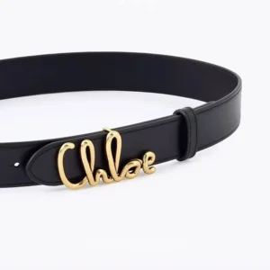 Chloe Women The Iconic Belt in Calfskin-Black CH26SBB15PR4001