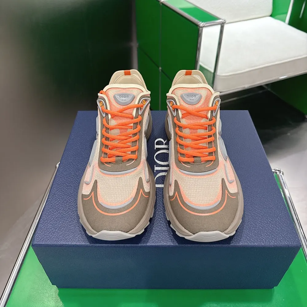 Dior Unisex B30 Countdown Tech Sneaker Beige Semi-Transparent N3O Nylon 3SN342ABF