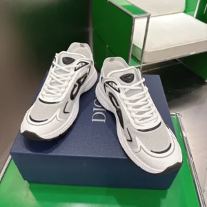 Dior Unisex B30 Countdown Tech Sneaker White Semi-Transparent N3O Nylon 3SN342ABFH014