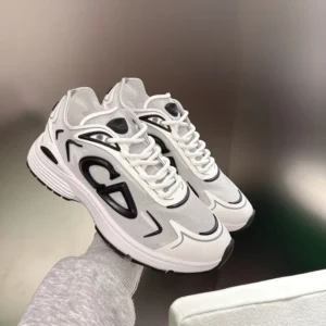 Dior Unisex B30 Countdown Tech Sneaker White Semi-Transparent N3O Nylon 3SN342ABFH014