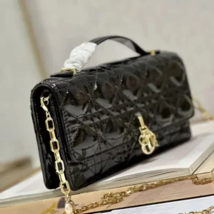 Dior Women My Dior Mini Bag Black Patent Cannage Calfskin S0980OVRB