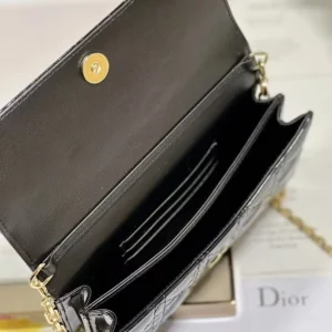 Dior Women My Dior Mini Bag Black Patent Cannage Calfskin S0980OVRB