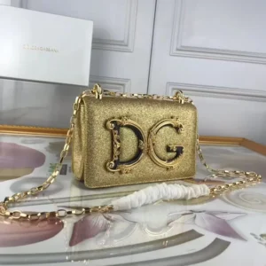 Dolce Gabbana D&G Women DG Girls Phone Bag in Nappa Mordore Leather