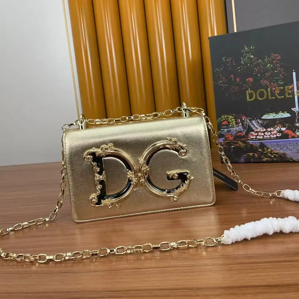 Dolce Gabbana D&G Women DG Girls Phone Bag in Nappa Mordore Leather