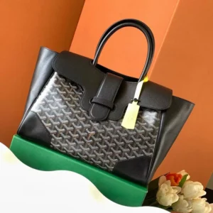 Goyard Women Saïgon Tote Bag-Black SAIGOCMMLTY01CL01P