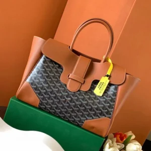 Goyard Women Saïgon Tote Bag-Brown SAIGOCMMLTY01CL03P