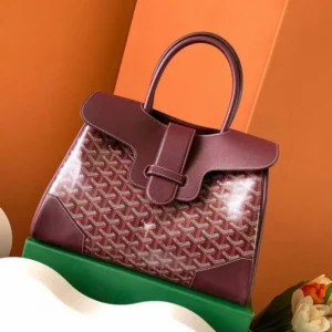Goyard Women Saïgon Tote Bag-Burgundy SAIGOCMMLTY33CL33P