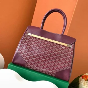 Goyard Women Saïgon Tote Bag-Burgundy SAIGOCMMLTY33CL33P
