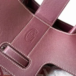 Goyard Women Saïgon Tote Bag-Burgundy SAIGOCMMLTY33CL33P