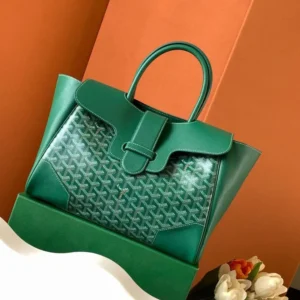Goyard Women Saïgon Tote Bag-Green SAIGOCMMLTY09CL09P