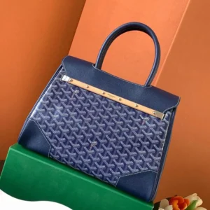 Goyard Women Saïgon Tote Bag-Navy SAIGOCMMLTY12CL12P