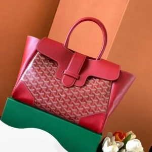 Goyard Women Saïgon Tote Bag-Red SAIGOCMMLTY02CL02P