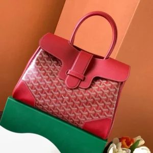 Goyard Women Saïgon Tote Bag-Red SAIGOCMMLTY02CL02P