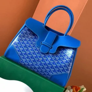 Goyard Women Saïgon Tote Bag-Sky Blue SAIGOCMMLTY10CL10P