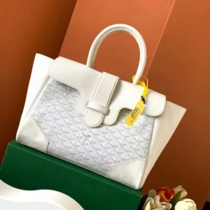Goyard Women Saïgon Tote Bag-White SAIGOCMMLTY50CL50P