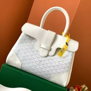 Goyard Women Saïgon Tote Bag-White SAIGOCMMLTY50CL50P