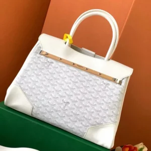 Goyard Women Saïgon Tote Bag-White SAIGOCMMLTY50CL50P