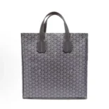 Goyard Women Voltaire Tote Bag in Goyardine Canvas & Chevroches Calfskin-Gray